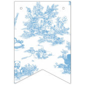 青と白のトイルドジュエベイビーシャワー バンティングフラッグ (第3の旗)