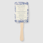 青と白のトイル ハンドファン (正面)