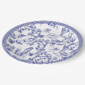 青と白のトイル ペーパープレート (アングル)
