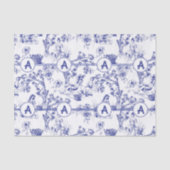 青と白のトイル 薄葉紙 (正面)