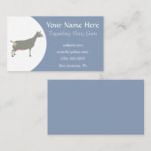 青と白のトッゲンブルク酪農家ヤギ 名刺 (正面/裏面)