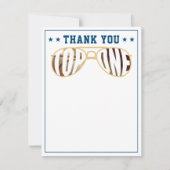 青と白のトップワンファイターパイロット サンキューカード (正面)