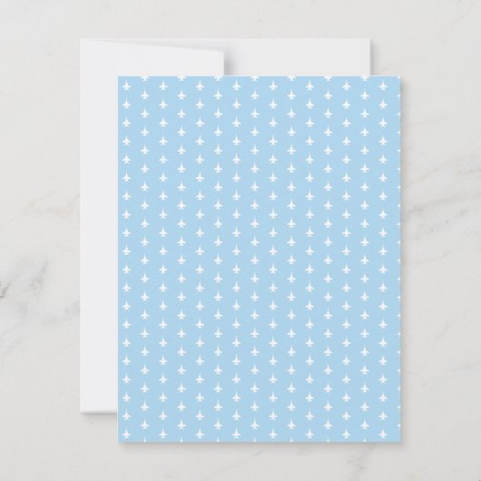 青と白のトップワンファイターパイロット サンキューカード (裏面)