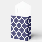 青と白のトレリスのパタ感謝していーンはギフトボックス フェイバーボックス (オープン)