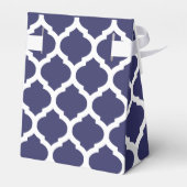 青と白のトレリスのパタ感謝していーンはギフトボックス フェイバーボックス (裏面サイド)