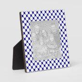 青と白のドットのプラーク フォトプラーク (正面)