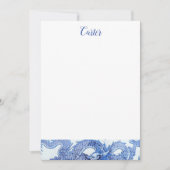 青と白のドラゴンひな形 招待状 (正面)