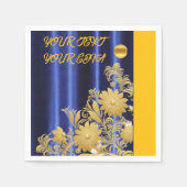 青と白のナプキン，，青と白のナプキン， スタンダードカクテルナプキン (正面)