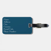 青と白のネイビーパターン ラゲッジタグ (裏面横)