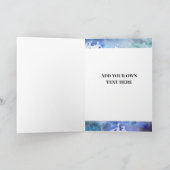 青と白のネコの水彩ありがとう サンキューカード (内部)