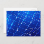 青と白のネットワークつながり ポストカード (正面/裏面)