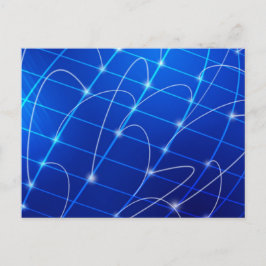 青と白のネットワークつながり ポストカード