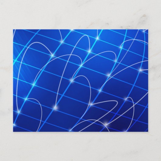 青と白のネットワークつながり ポストカード (正面)