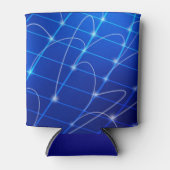 青と白のネットワークつながり 缶クーラー (正面)