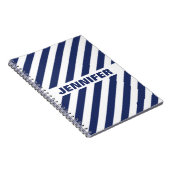 青と白のノートブストライプのック ノートブック (右側)