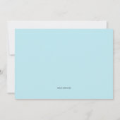 青と白のハイドランジアのリハーサルディナー 招待状 (裏面)