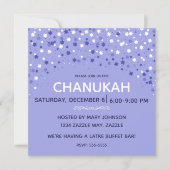 青と白のハヌカーの星 招待状 (正面)