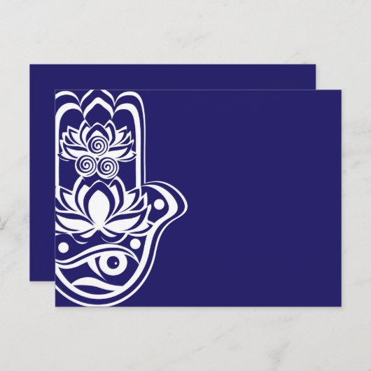 青と白のハンサ シーズンポストカード (正面/裏面)