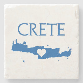 青と白のハートでマップを作成 ストーンコースター