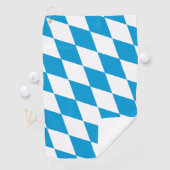 青と白のバイエルダイヤモンド国旗のパターン ゴルフタオル (インサイチュ)