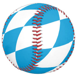 青と白のバイエルダイヤモンド国旗のパターン ソフトボール