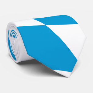 青と白のバイエルダイヤモンド国旗のパターン ネクタイ