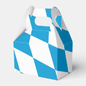 青と白のバイエルダイヤモンド国旗のパターン フェイバーボックス (正面サイド)