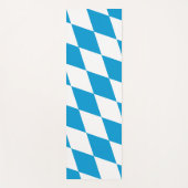 青と白のバイエルダイヤモンド国旗のパターン ヨガマット (正面)