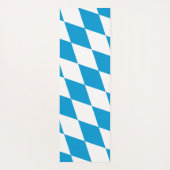 青と白のバイエルダイヤモンド国旗のパターン ヨガマット (裏面)