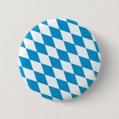 青と白のバイエルダイヤモンド国旗のパターン 缶バッジ (正面)