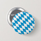 青と白のバイエルダイヤモンド国旗のパターン 缶バッジ (正面&裏面)