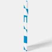 青と白のバイエルダイヤモンド国旗のパターン Case-Mate iPhoneケース (裏面 / 右)