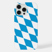 青と白のバイエルダイヤモンド国旗のパターン iPhoneケース (裏面)