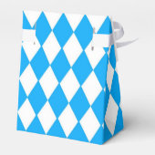 青と白のバイエルン国旗のパターンオクトーバーフェスト フェイバーボックス (裏面サイド)