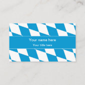 青と白のバイエルン国旗のパターン 名刺 (裏面)
