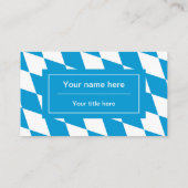 青と白のバイエルン国旗のパターン 名刺 (裏面)