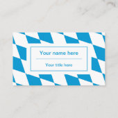 青と白のバイエルン国旗のパターン 名刺 (裏面)