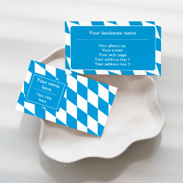 青と白のバイエルン国旗のパターン 名刺