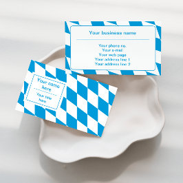 青と白のバイエルン国旗のパターン 名刺