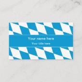 青と白のバイエルン国旗のパターン 名刺 (裏面)