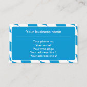 青と白のバイエルン国旗のパターン 名刺 (正面)