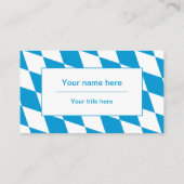 青と白のバイエルン国旗のパターン 名刺 (裏面)