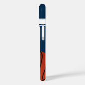 青と白のバスケッストライプトボールジャージー Case-Mate iPhoneケース (裏面 / 左)