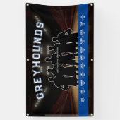 青と白のバスケットボールバナースポーツチーム 横断幕 (縦)