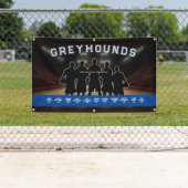 青と白のバスケットボールバナースポーツチーム 横断幕 (インサイチュ)