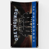 青と白のバスケットボールバナースポーツチーム 横断幕 (縦)