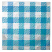 青と白のバッファロー市松模様にプライド タイル (正面)