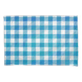 青と白のバッファロー市松模様にプライド 枕カバー (正面)