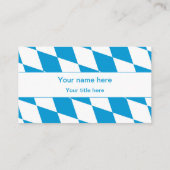 青と白のババリア旗柄 名刺 (裏面)