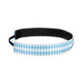 青と白のババリアrhombus国旗のパターン アスレチックヘッドバンド (左)